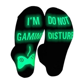 Do Not Disturb I'm Gaming Socks Gamer Gifts Funny Gamer Socks Christmas Gifts Stocking Stuffers for Men,Him,Boys,Teens