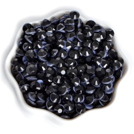 144 Pieces SS40 Black Hotfix Rhinestones Flatback Round Crystal Glass Rhinestones Gems for Crafts Nail Face Art Clothes Shoes Bags DIY