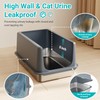 LIHONG Stainless Steel Litter Box with Lid, XL Metal Cat