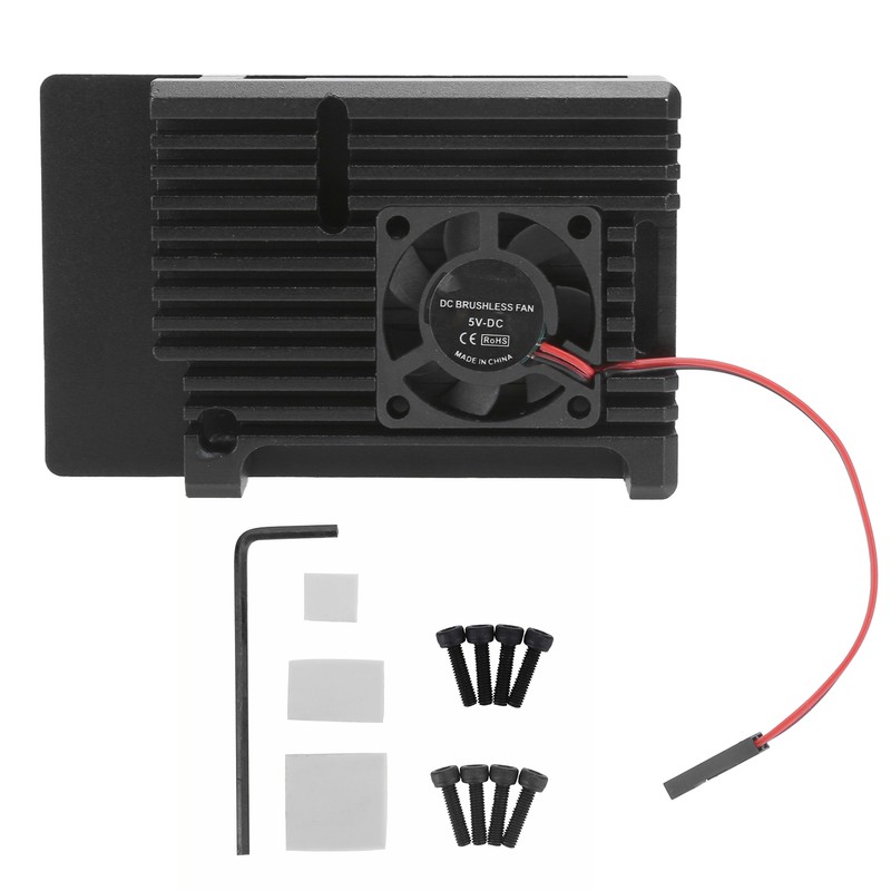 Single Fan Heat Sink CNC Protective Cover for Raspberry Pi