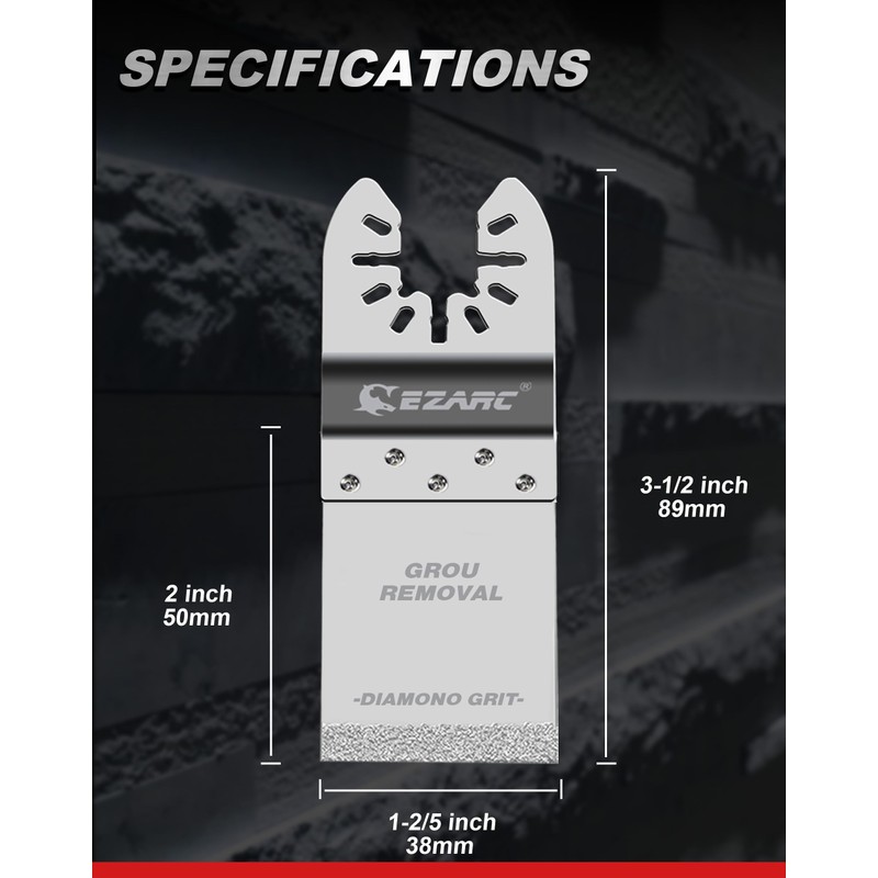 EZARC Diamond Oscillating Blade, Flush Cutting Oscillating Multi Tool Saw