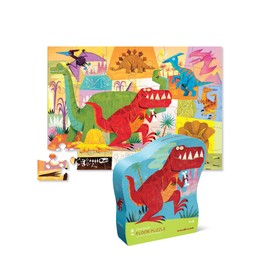 Crocodile Creek 36-Piece Jigsaw Floor Puzzle - Fun Floor Puzzles for Kids Ages 3-5 - Heavy-Duty Shaped Box for Storage - Dinosaur - 27" W x 20" H Finished