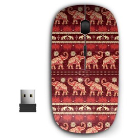 KAWAMOUSE 2.4G Ergonomic Portable USB Wireless Mouse for PC, Laptop, Computer, Notebook with Nano Receiver (Elephants)