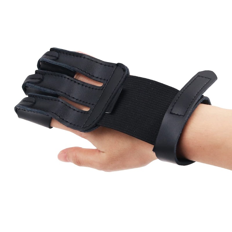 Tiardey Finger Guard Artificial Cow Leather Archery 3 Finger Guard