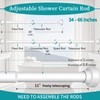 YNL Tension Curtain Rod 34-66 inches-Never Rust, Non-Slip, No Drill