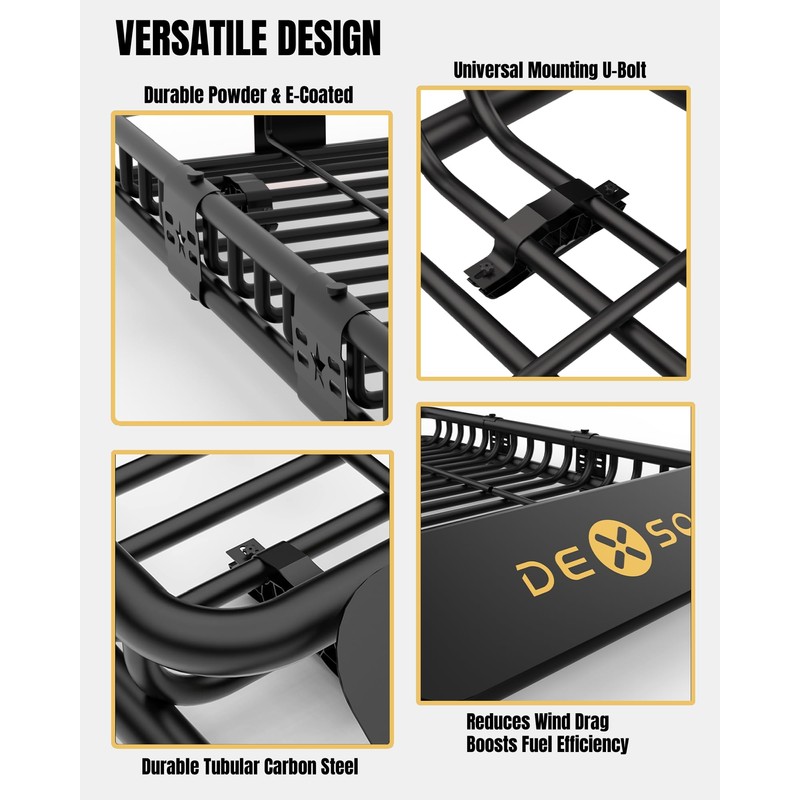 DEXSO 46" x 36" Universal Roof Rack Basket, 200 Lbs
