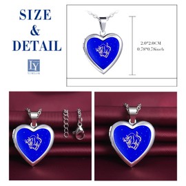 Yumilok Men's Necklace Women's Stainless Steel with Heart Pendant 12 Constellations Zodiac Signs Thermal Mood Colour Changing for Women and Men, Stainless Steel