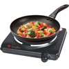 EUROSTAR Single Burner with Cast-Iron Flate Plate, Black