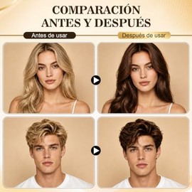 Hair Dye Shampoo 4 en 1 Fórmula Suave Ingredientes Naturales Color Marrón