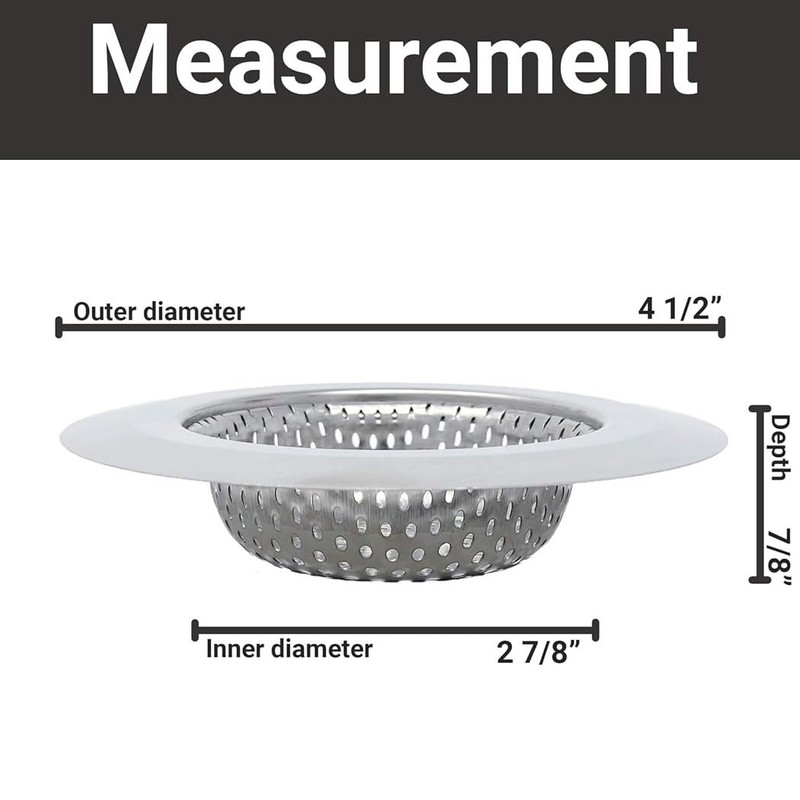 Aufondof 4 Pack Kitchen Sink Strainers, Stainless Steel Sink Drain