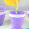 SWYSGS Folding Cup with Lid Reusable Foldable Cup Outdoor Camping