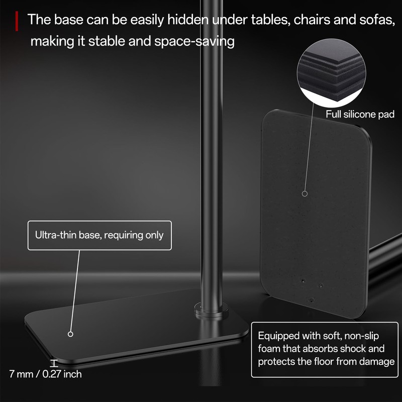 Projector Floor Stand with Adjustable Height 29.9 - 52.7 inch,