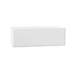 Royal Imports Florero acrílico Rectangular - Centro de Mesa Decorativo, Maceta suculenta para el hogar o la Boda - Plástico irrompible, 4 x 12 Cuadrado bajo - Blanco