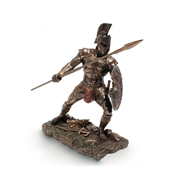 Achilles Greek Hero of the Trojan War Cold Cast Bronze 9 Inch Tall