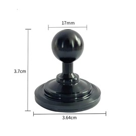 NovelGoal Aluminum Alloy Round Mounting Base with 17mm Ball Head for Magnetic Car Mount Phone Holder GPS Support Stand Accessories (Black)