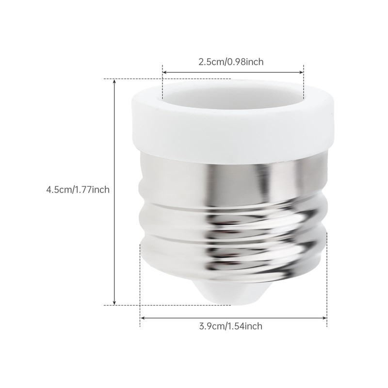 RTNLIT E39 to E26 Socket Adapter, Ceramic Mogul Base E39