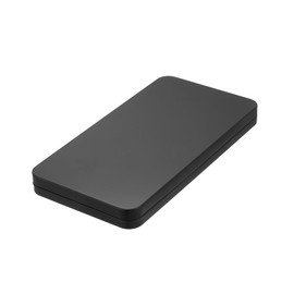 QUARKZMAN Metal Tin Cans, 6.7 x 3.5 x 0.6 Inches, Black Mini Portable Metal Rectangular Empty Hinged Boxes with Lid for Home Storage