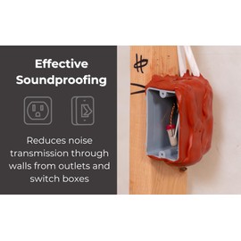 Acoustic Outlet Soundproofing Putty Pads – 7"x7" (10 Pack) – Peel & Stick Noise Reduction for Gang Boxes, Junction Boxes, & Light Switches – Easy Installation, Sound Dampening for Walls & Ceilings