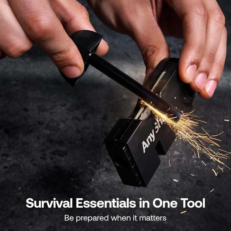 AnySharp Tactical Pocket Knife Sharpener - Easy to Use Sharpening