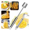 BCMON 2 Pcs Stainless Steel Corn Peeler and Stripper Tool