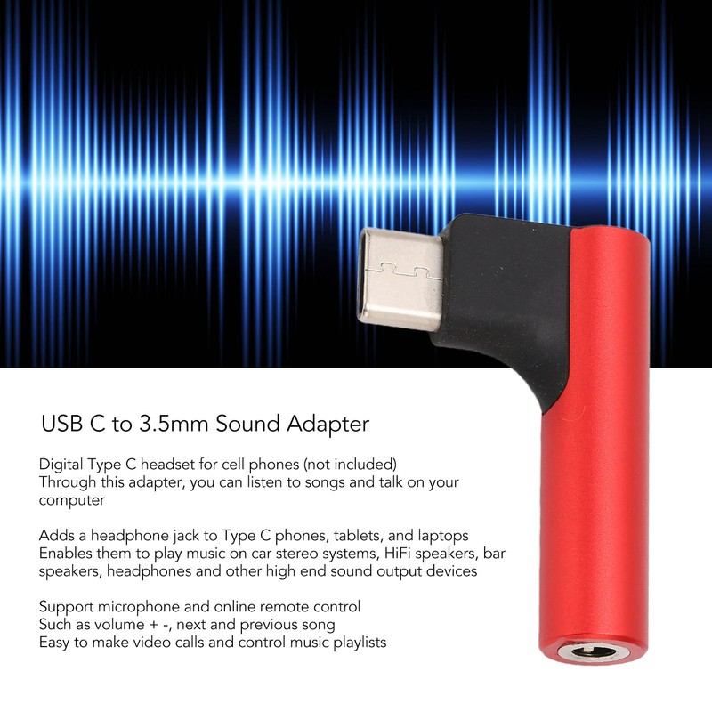 USB C to 3.5mm Sound Headphone Jack Adapter Type C