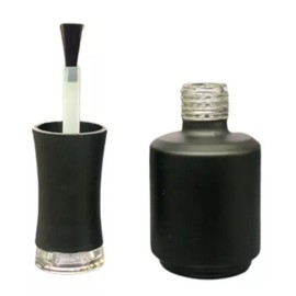 Burmax Empty Black Amber Glass Nail Polish Bottle 15 ml / 0.5 oz - DLC373