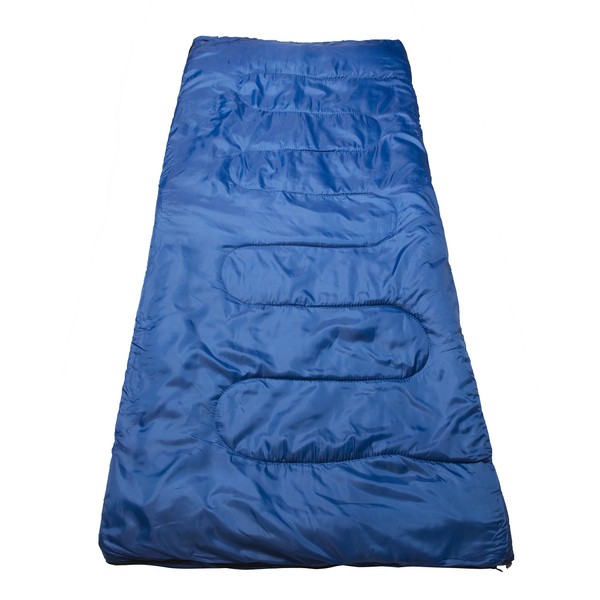 WFS 40 Degree Sleeping Bag with Flannel Lining, Blue