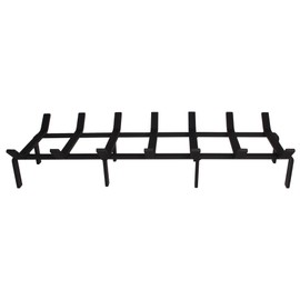 SteelFreak Heavy Duty Steel Fireplace Grate (Rectangular/Non-Tapered) - Made in The USA (33 Inch)