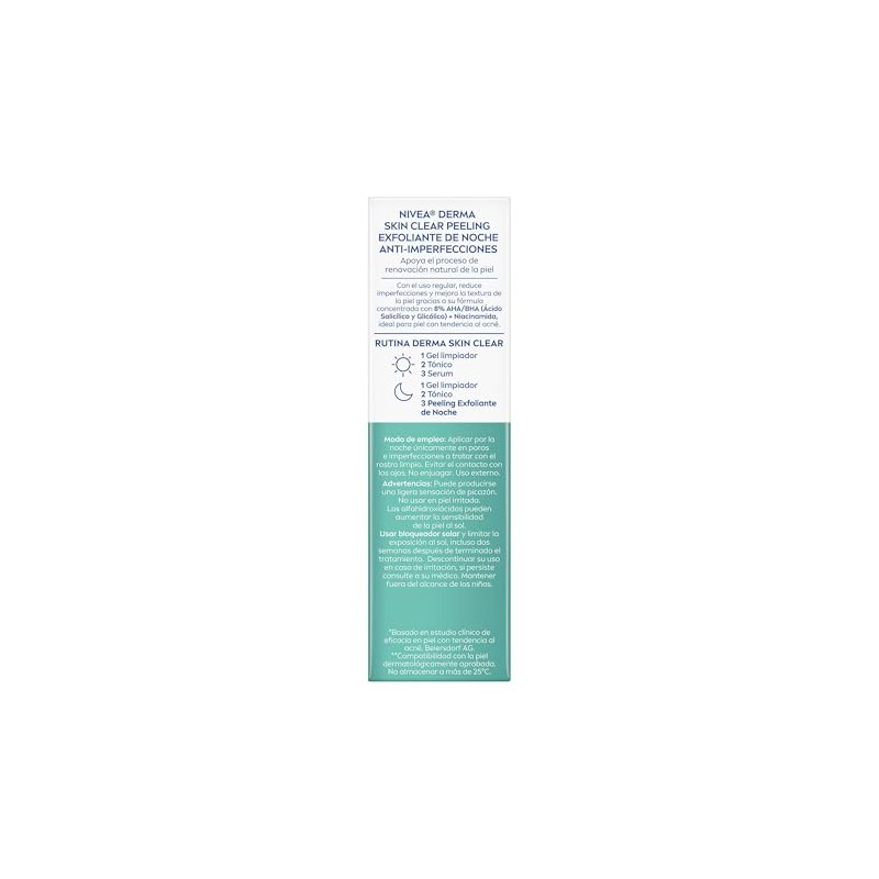 NIVEA Derma Skin Clear Peeling Exfoliante de Noche Anti-imperfecciones (40