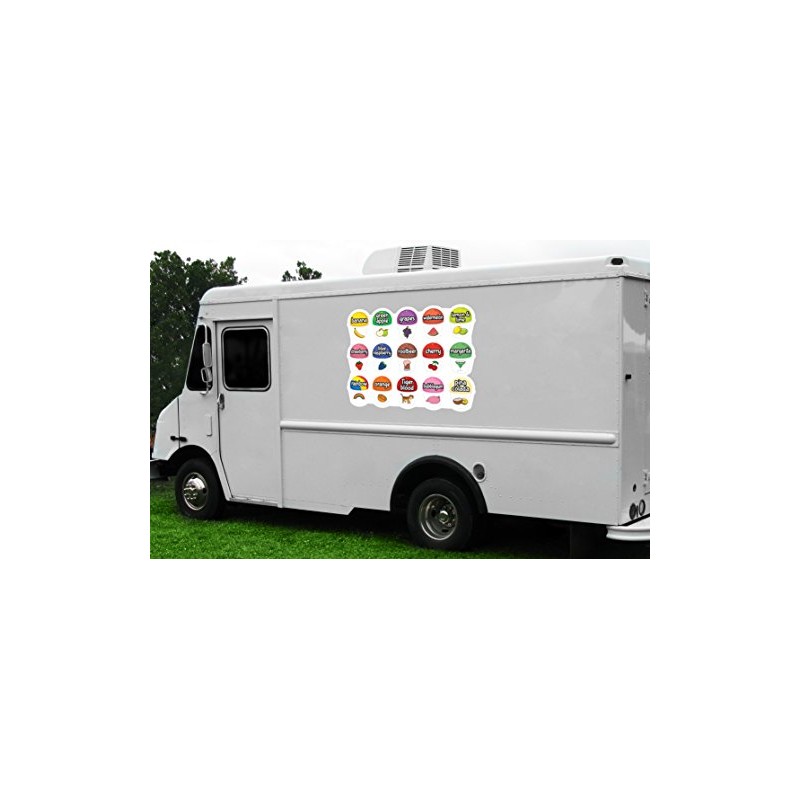 15 SNOWCONE Set 16" Concession Decal Sign cart Trailer Stand