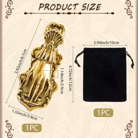 CRASPIRE Vintage Lady's Hand Shaped Book Clip 3D Metal Antique Golden Paper Storage Holder Bookmark Page File Junk Journal Decorative Traveler Scrapbook Document Stationery for Book Lovers Writers
