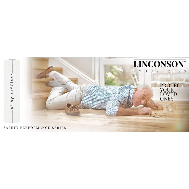 LINCONSON Clear Slip Resistant Stairs Tread Grip Tape | 4”