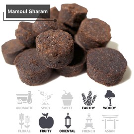 Mamoul Gharam 80g Incense Perfume (Pressed Resin Disks) | Use with Coals or Bakhoor Burner Electric (Oud Candle) | Meditation Decor & Stress Relief | Special Oud Perfume (Incensario Arabe)