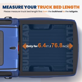 KUIPERAUTO Roll-Up Soft Vinyl Truck Bed Tonneau Cover Fleetside Compatible with 2003-2024 Ram 2500 3500(No Ram Box) On Top (6.4 FT Feed Bed)
