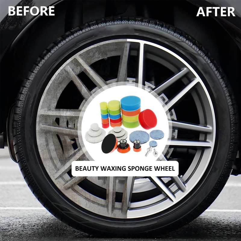 Polishing Pads Set 1/2/3 Inch Anti-Scratch Buffing Pad Washable Car
