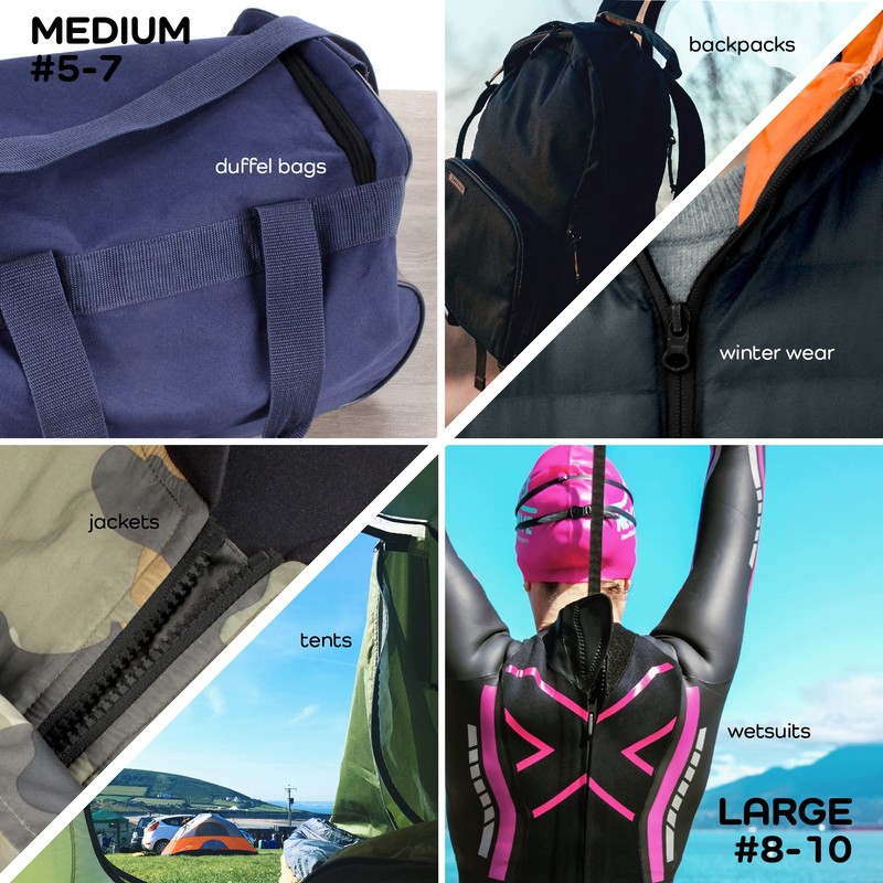 20pcs #8 Delrin Locking Zipper Pull Silders for Molded Plastic