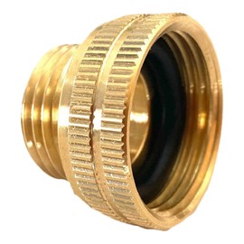 Underhill Garden Hose Adapter Connector Heavy-Duty, Solid Brass Fittings Female to Male Adapter, 1-Inch FHT x 3/4-Inch MHT, A-BA107FM