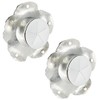 HKB SPORTS HK76 Hibiscus Silver License Plate Bolt Cap