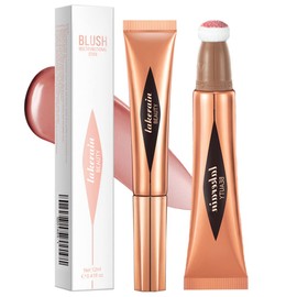 Liquid Contour Beauty Wand, Highlighter and Face Blush Stick with Cushion Applicator/Cream Contour Stick Face Illuminator Makeup Stick (01#Blush Stick)