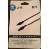 onn 6ft Digital Optical Audio Cable for TOSLINK Optical Audio