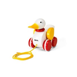 BRIO Infant & Toddler 30323 - Pull Along Duck Wood Baby Toy | Flapping Wings | Engaging Motor Skill Development | Certified Sustainable Wood Materials | Ideal for Kids Ages 1 and Up