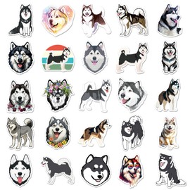 Alaskan Dog Stickers 50 Pcs Dog Party Favors for Dog Food Bowls Doghouse Cartoon Dog Cute Stickers Puppy Stickers Alaskan Malamute Dog Stickers Funny Dog Stickers Waterproof