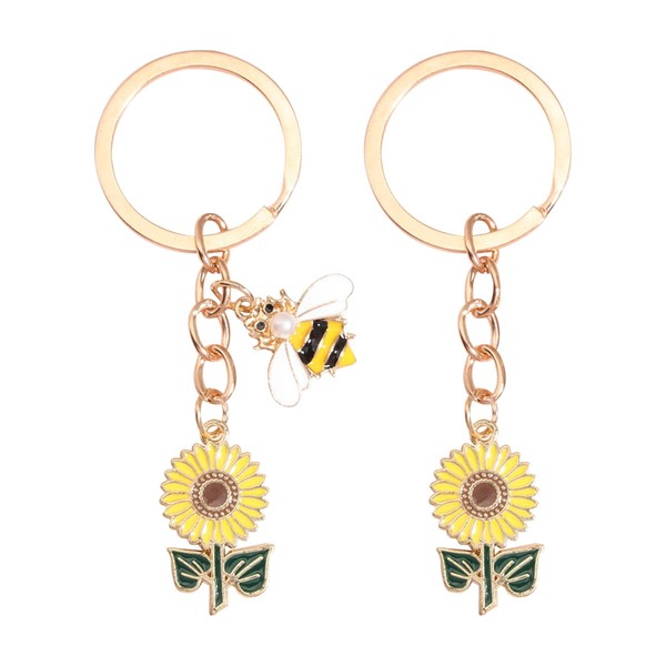2 Pieces of Sunflower Keychains, Creative Keychains, Flower Keychains, Women’S