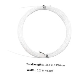 KOMBIUDA 1roll Multi-Purpose Nylon Hanging Wire Strong Fishing Line for Picture Frames Decor Holds up Bendable for Artworks and Ornaments