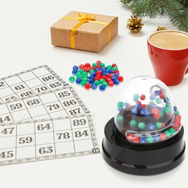 DECHOUS 49 Pieces Mini Numbered Competition Balls 0.8 cm Funny Bingo Game Balls 1-49 Plastic Colour for Balls with Numbers Table Tennis Bingo Balls for Children Adults Wedding