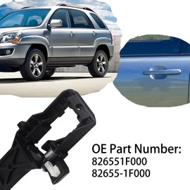 Zikerluder Front Left Exterior Door Handle Base Compatible with Kia Sportage 2005-2010 Replace 82655-1F000