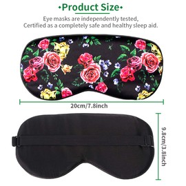 Silk Sleep Mask, Blindfold, Super Smooth Eye Mask with Adjustable Strap,Travel Pouch and Ear Plugs (Sloth)