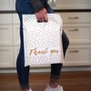 Premium White Retail Bags with Gold Polka Dots 12" x