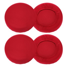 sourcing map 4 Pack Stool Covers Round, 16-20 Inch Bar Stool Covers Washable Dustproof Slipcover Seat Cushion with Elastic for Bar Kitchen Living Room Decor, Red