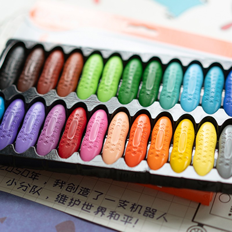 12 Colors Peanut Crayon Chalks for Kids Graffiti Painting Crayon